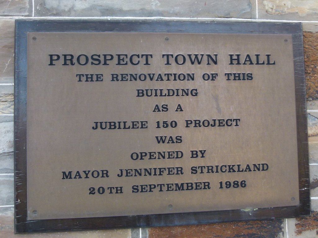 Prospect Town Hall Plaque 128 Prospect Rd, Prospect. Flickr