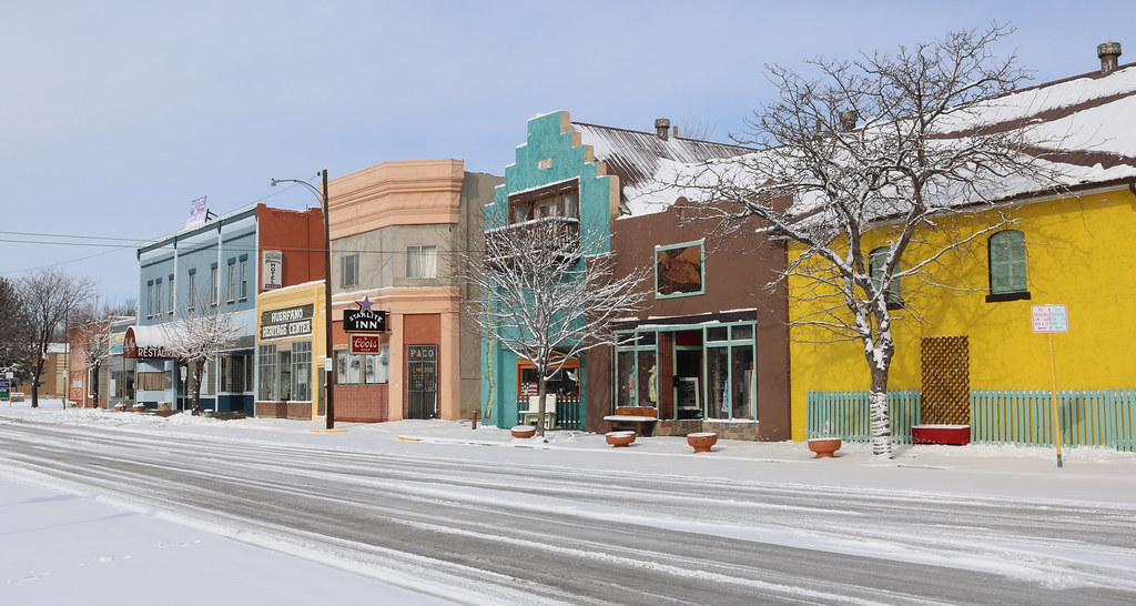 West 6th Street In Walsenburg, Colorado, after a snow. Jeffrey