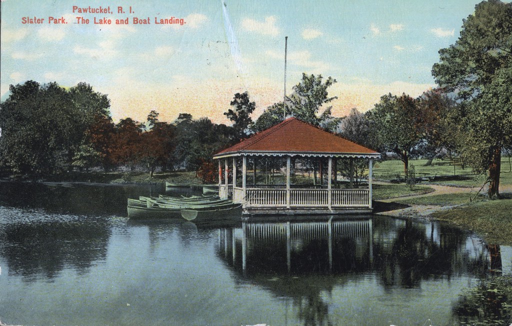 Parks Slater Park Postcard Pond & Boathouse 003 Flickr