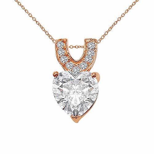 Cubic Zirconia Heart Shape Rose Gold Plated Over Brass Pen… Flickr