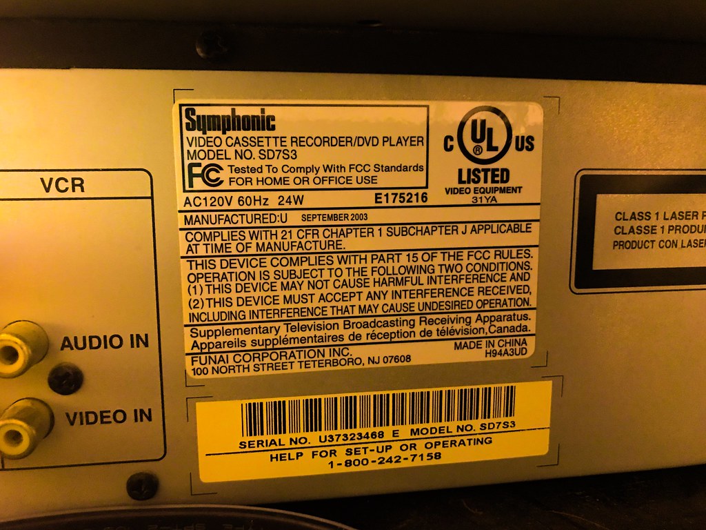 Information about the Symphonic VCR/DVD Combo As you can s… Flickr