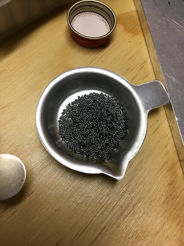 Old powder = volume change