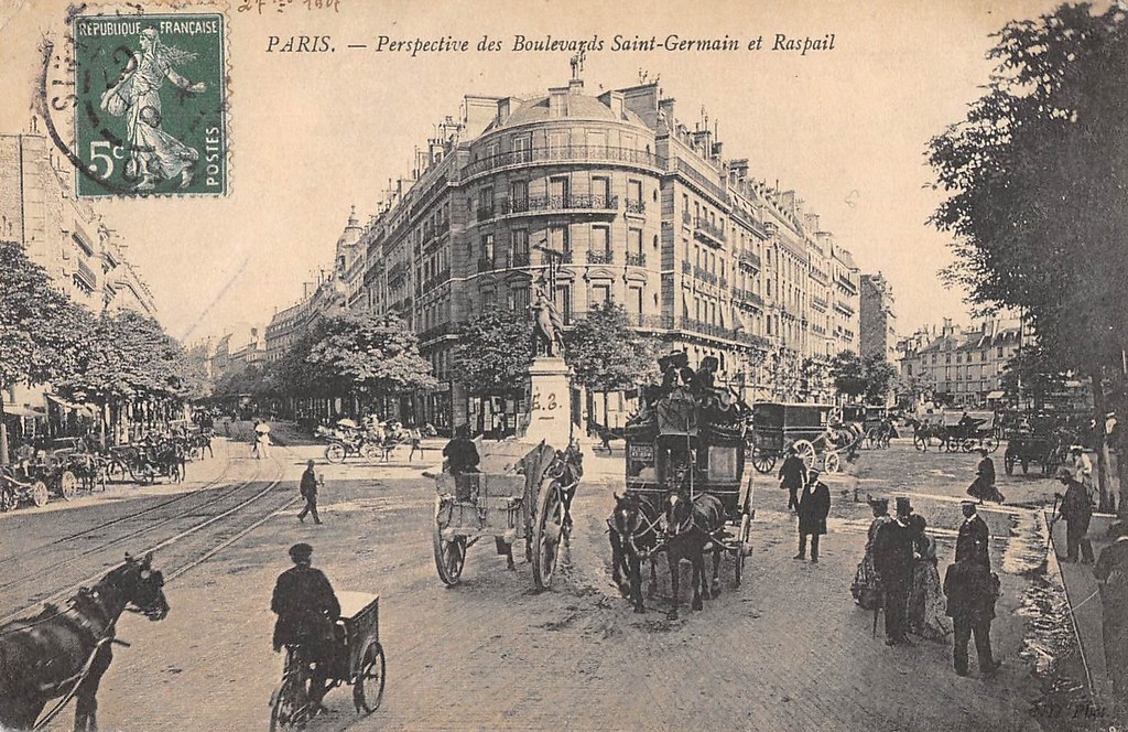 perspective des boulevards SaintGermain et Raspail, statu… Flickr