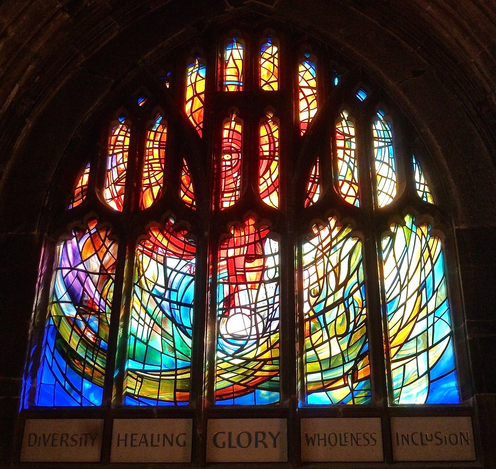 Manchester Cathedral Stained Glass Manchester Cathedral.… Flickr
