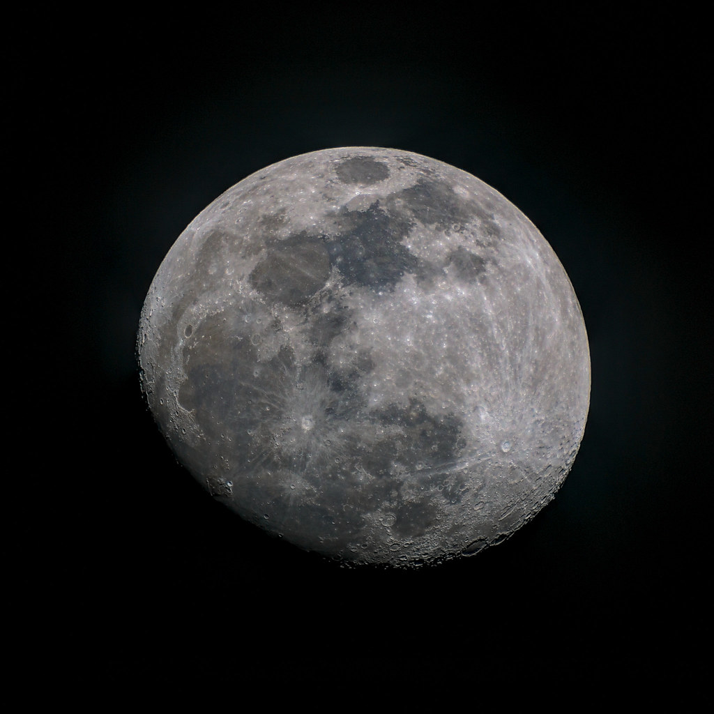 89 Illuminated Waxing Gibbous Moon on 21619 Stephen Rahn Flickr