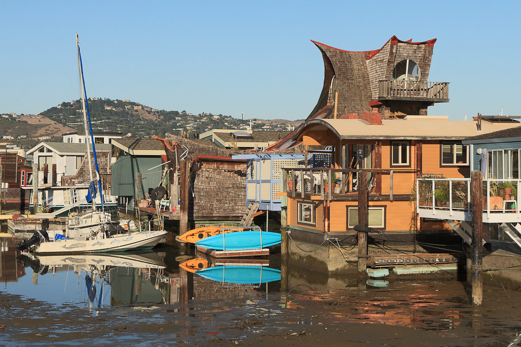 California Sausalito Houseboats Hausboote Sausalito is a… Flickr