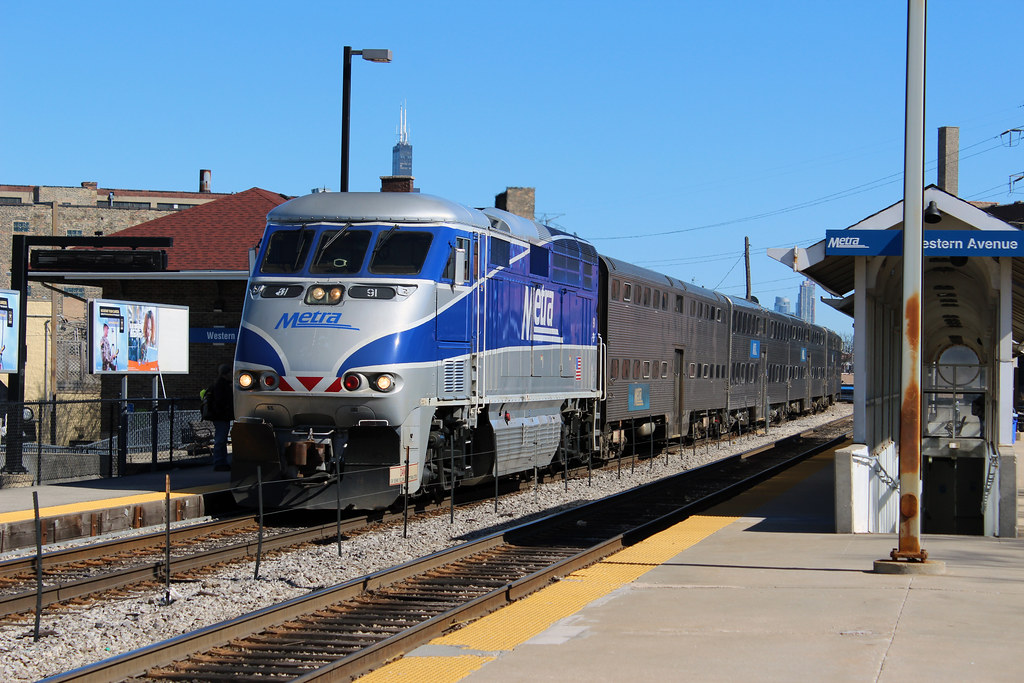Metra 91 NCS Train 107 Western Ave mbernero Flickr