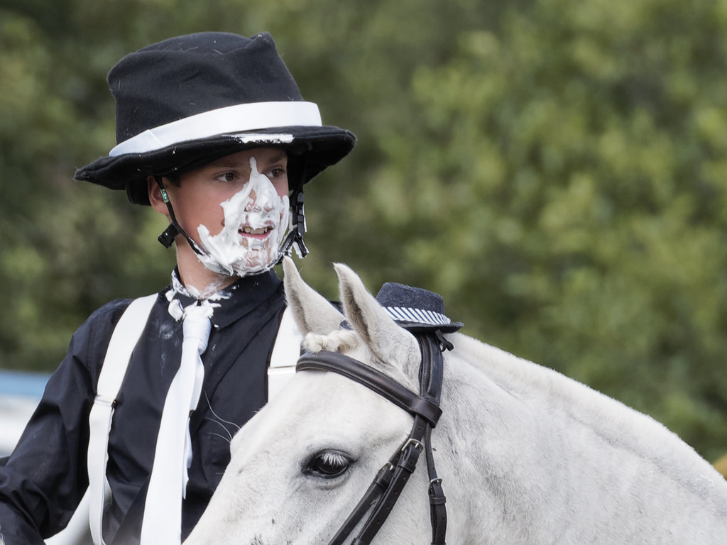 _8050204_RE A Bugsy Malone custard pie fight on horseback Ken