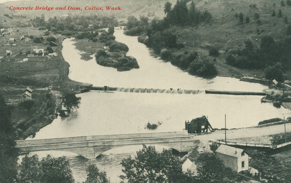 Concrete Bridge and Dam, circa 1915 Colfax, Washington a photo on Flickriver