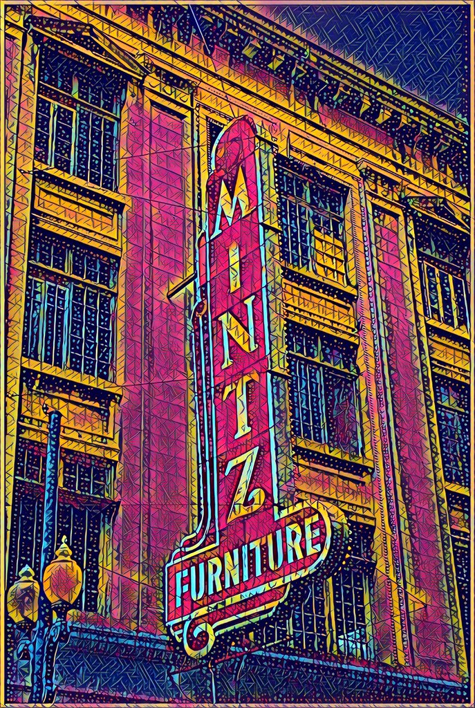 New Orleans Louisiana Hurwitz Mintz Furniture Old Neon Sign a