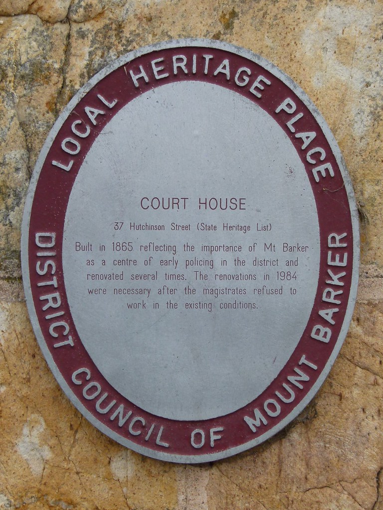 Mt Barker Court House Plaque 37 Hutchinson St, Mount Barke… Flickr