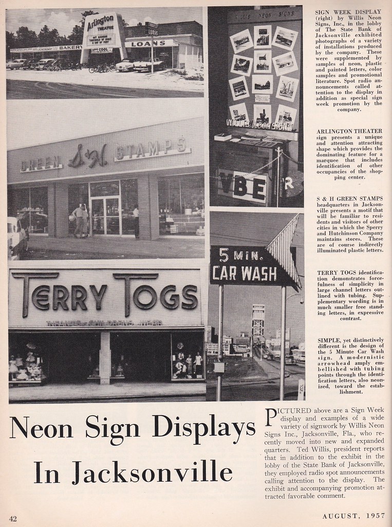 Article on Willis Neon Signs Jacksonville, Florida 195… Flickr