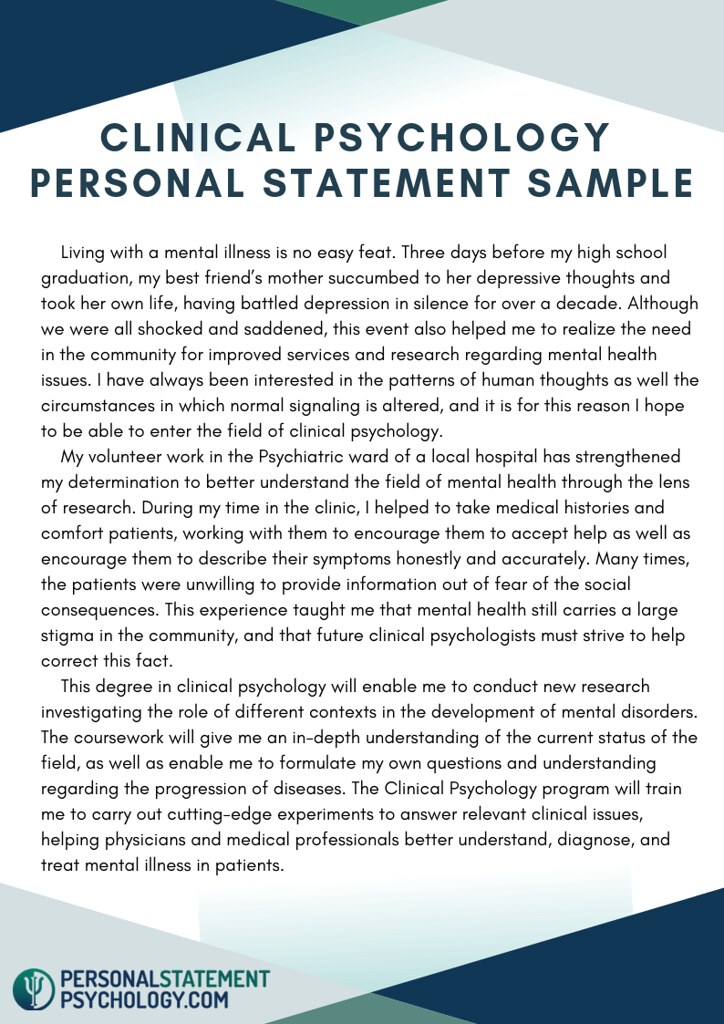 Clinical Psychology Personal Statement Sample Do you want … Flickr