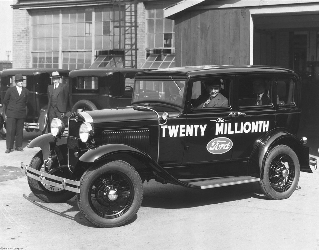 FordA. Henry Ford drives the 20 millionth Model A off the… Flickr