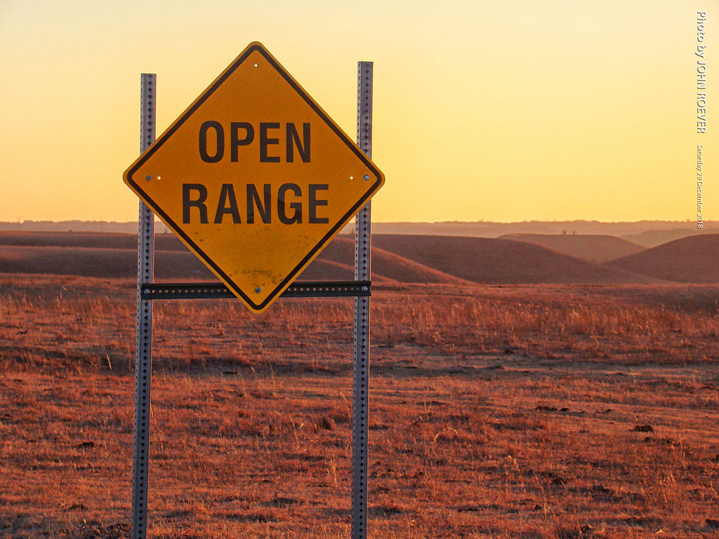 "Open Range" sign, 29 Dec 2018 "Open Range" sign along Wil… Flickr