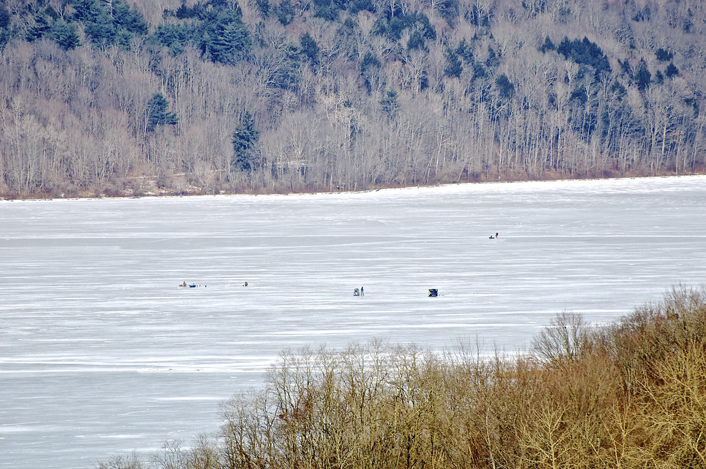 Whitney Point Reservoir In Winter With Ice Fisherman Flickr