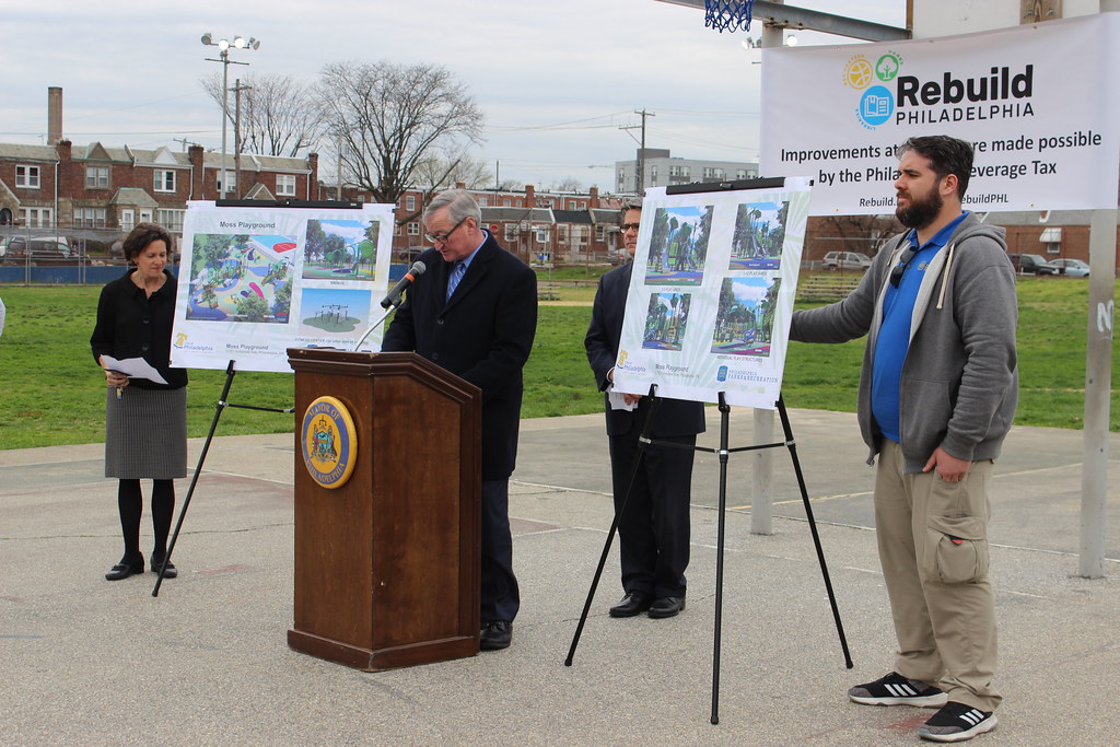 Rebuild Moss Playground Groundbreaking 4.11.19 Philadelphia Parks