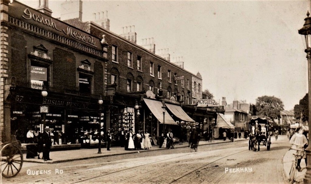 Real Photo Postcard Queens Road Peckham London posted 1912… Flickr