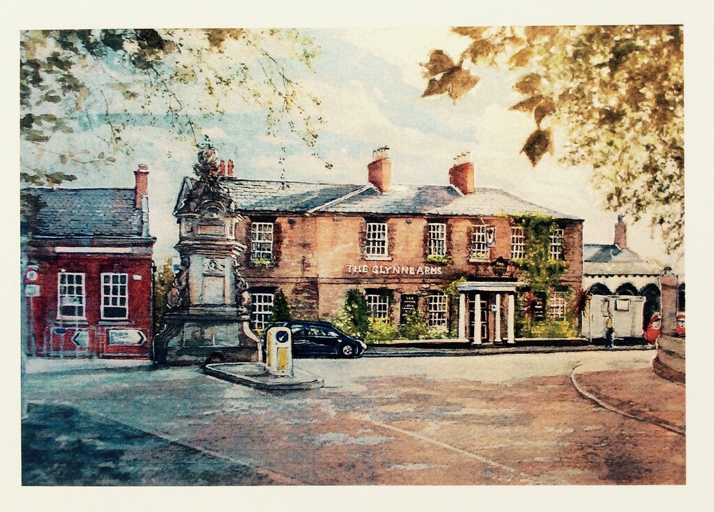Watercolour painting by jmsw. Hawarden high street, Flints… Flickr