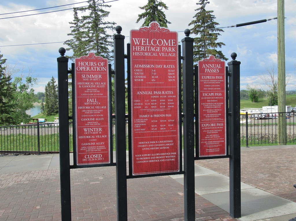 Heritage Village Historical Park Admission Rates sign Loca… Flickr