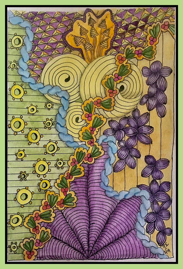 Zentangle 22 Drawn on 75 lb. acid free paper with Micron .… Flickr