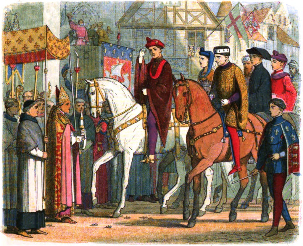 Henry V, King of England, and his fatherinlaw, Charles VI of France