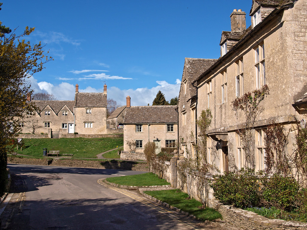 Arlington Manor House on the right. Bibury, England Flickr