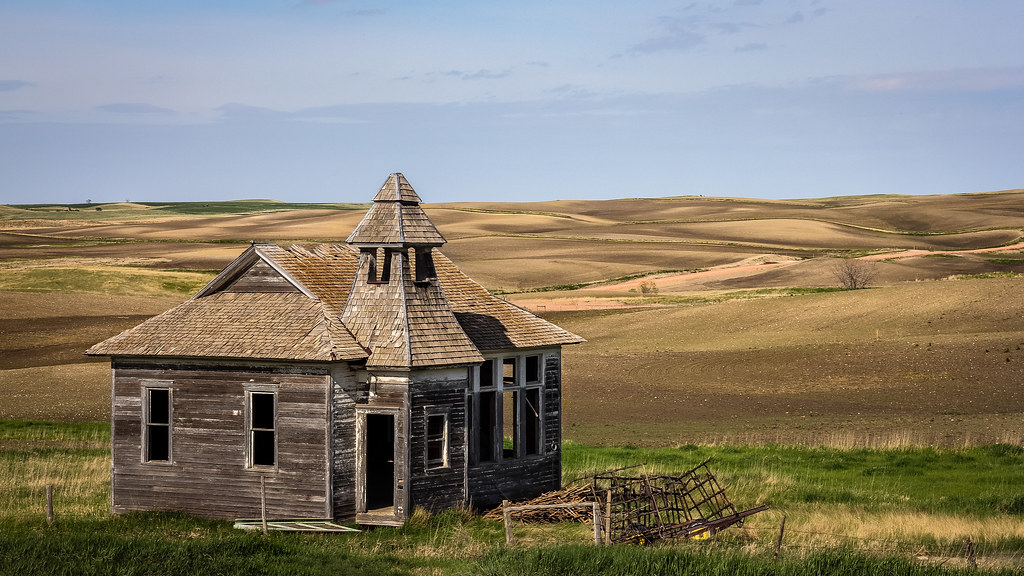 Twin Buttes Schoolhouse North Dakota Rodney Harvey Flickr