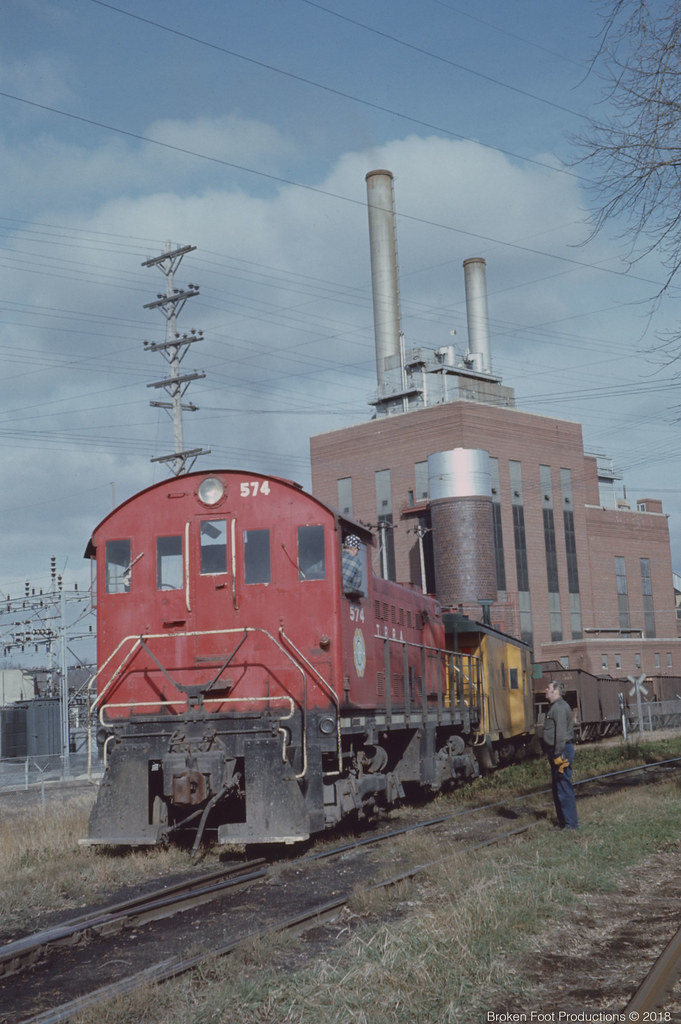 C&NW Dixon, IL., Nov. 1972 Leased TRRA Alco S2 574 deliver… Flickr