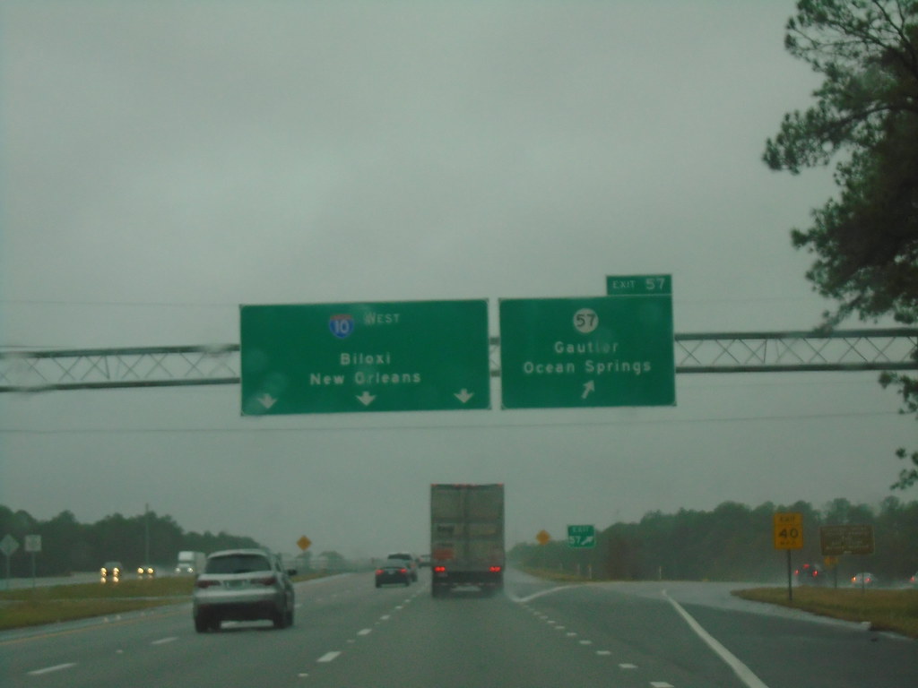 I10 West Exit 57 I10 west at Exit 57 MS57/Gautier/O… Flickr