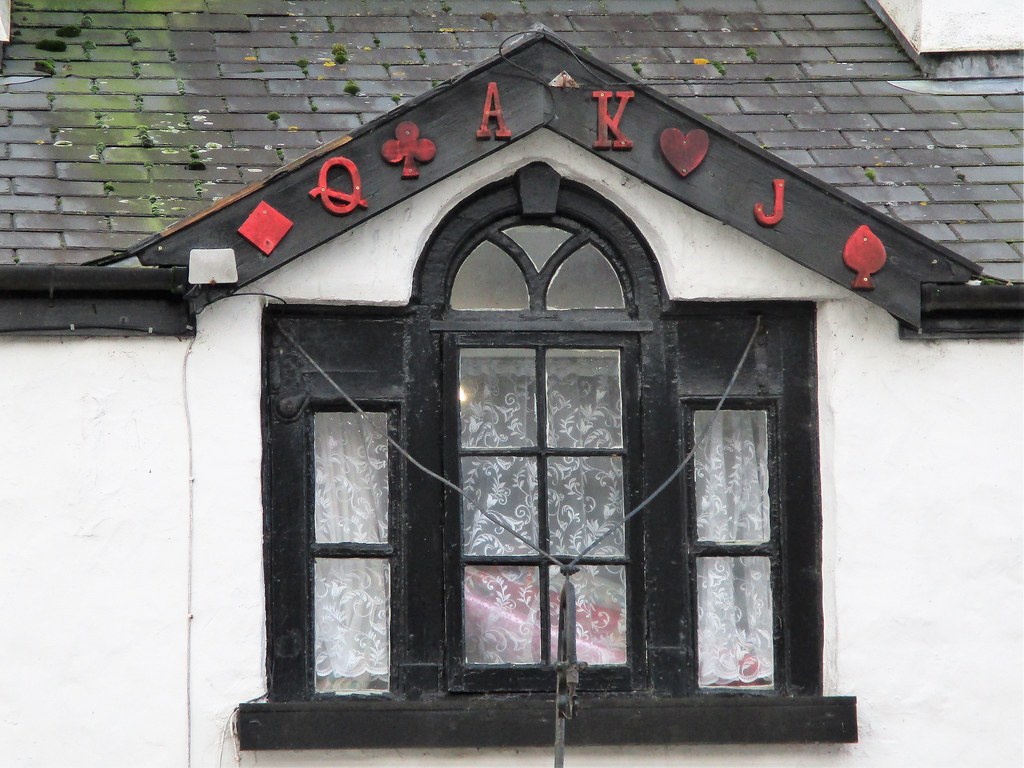 Combe Martin Pack of Cards window Unusual window at Combe … Flickr