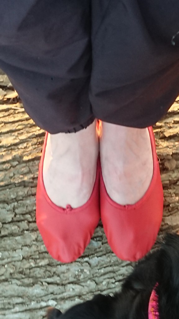 Red ballet slippers submissive Jessica Flickr