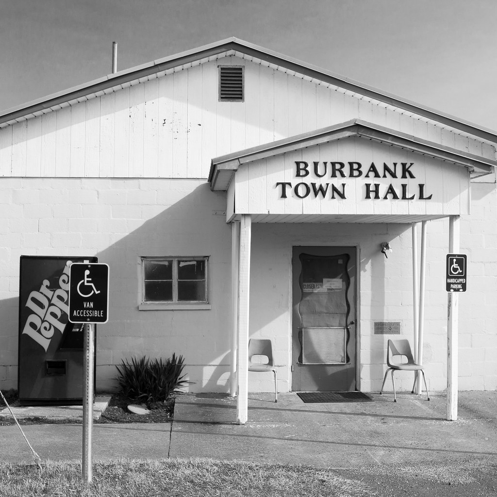 Town Hall Entrance Burbank, Oklahoma. Wade Harris Flickr