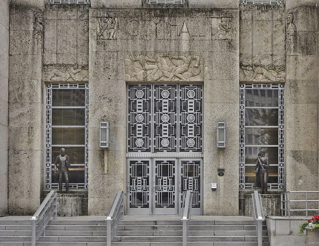 Houston City Hall, main entrance, east elevation 901 Bagby… Flickr