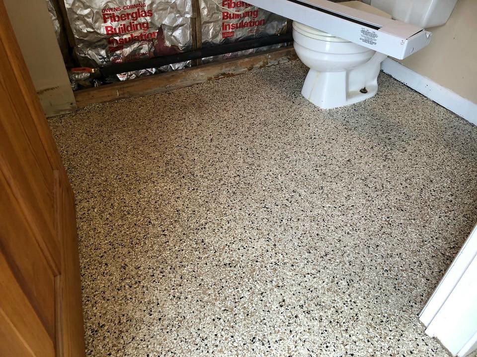 Epoxy Flake Bathroom Floor Sure Seal Concrete Protection… Flickr