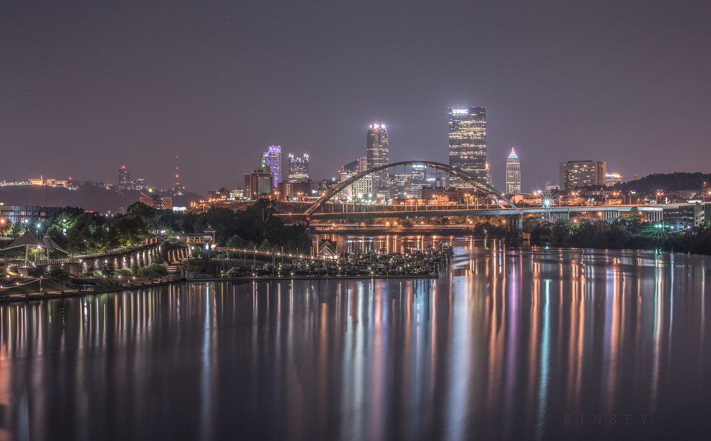 Pittsburgh lights in the Monongahela Dave Kinsey Flickr