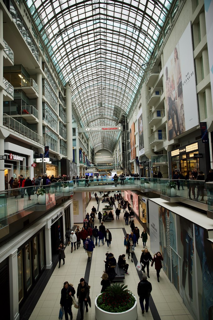 glass roof at Eaton's Centre Harvey K Flickr