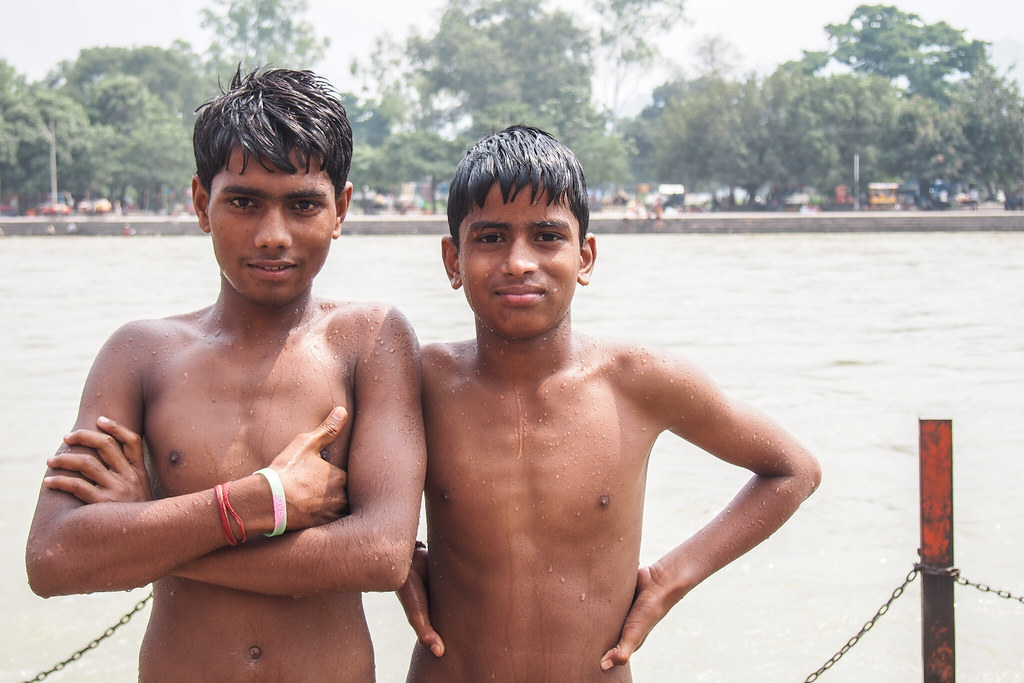 Haridwar, India Boys after swimming in the Ganges river Dan Smo