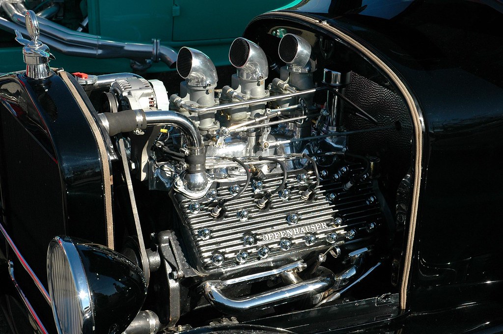 Flatty | Ford flathead V8 engine with Offenhauser high compr… | Flickr