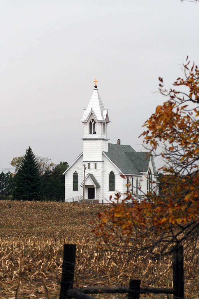 Bazille Mills Lutheran Church This little church is out in… Flickr
