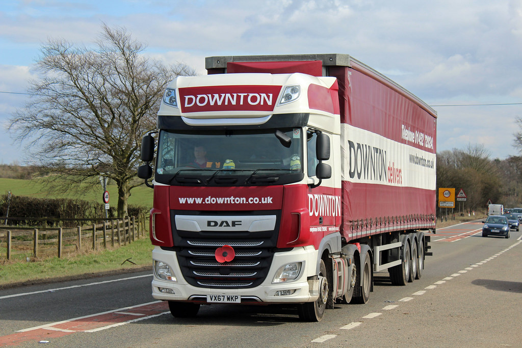 Downton, Moreton Valence VX67 WKP, DAF XF at Birdlip Flickr