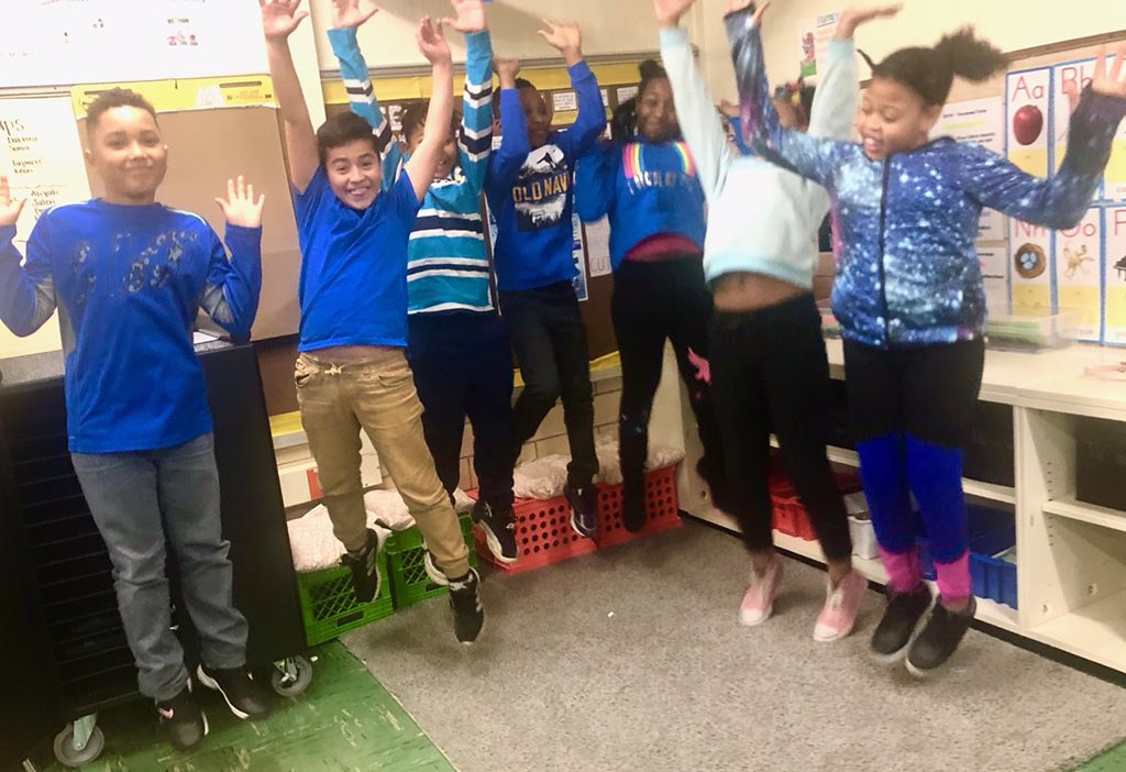 Edmondson Heights Grade 4 leaping Baltimore County Public Schools