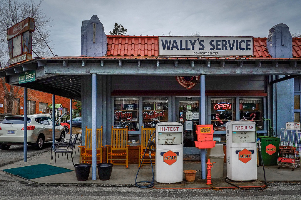 Wally's Service Station Mt. Airy, NC claims to be the insp… Flickr