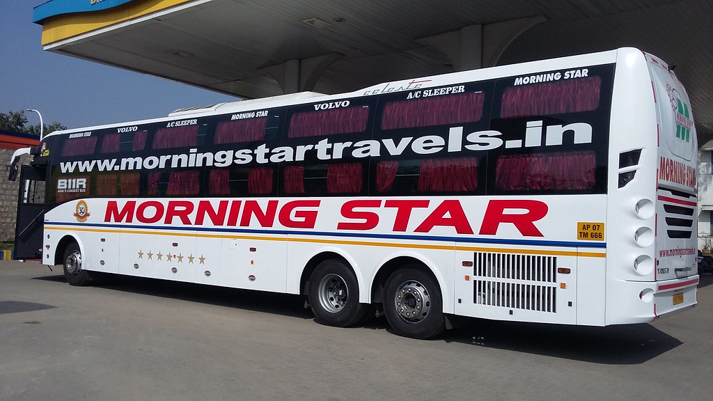 MORNING STAR TRAVELS AP 07 TM 666 B11R VOLVO CELESTE MULTI… Flickr