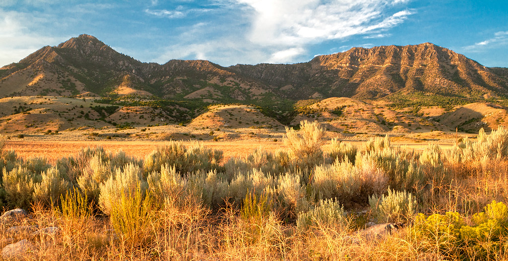 At sunset beneath Gunsight Peak. South end of the Clarksto… Flickr