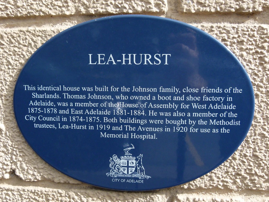 LeaHurst Plaque Sir Edwin Smith Ave, North Adelaide