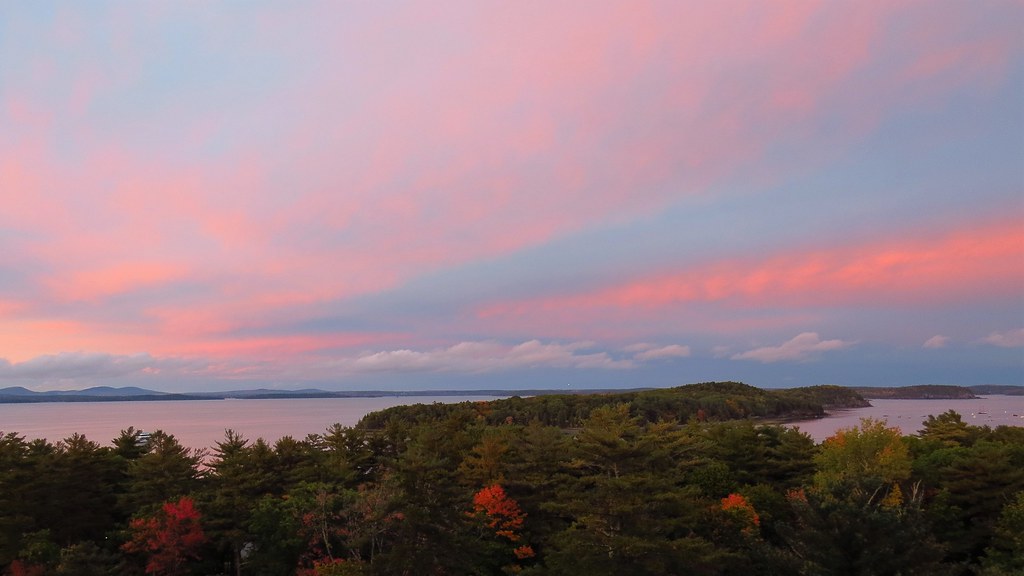 Bar Harbor Pink Sky Over Frenchman Bay Bar Harbor, Maine Larry