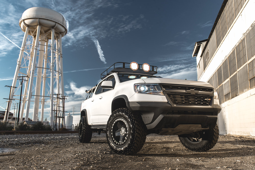 White Chevrolet Colorado ZR2 on Black Rhino Crawler 17x95 17 inch