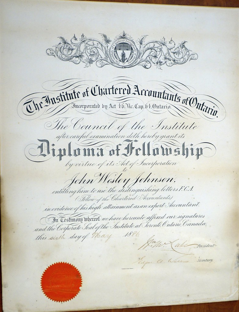 2019003/3 Diploma of Fellowship awarded by the Institute … Flickr