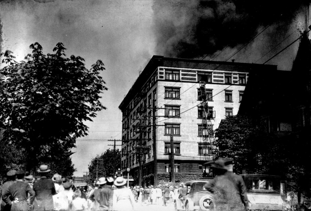 Royal Alexandra apartment fire, 1086 Bute at Comox Flickr